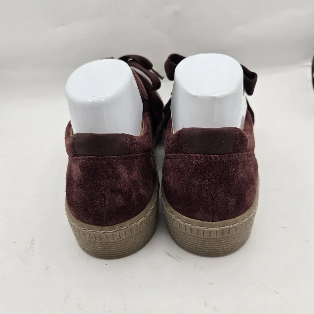 Gabor 33.333‎ Suede Bow Sneaker Merlot Burgundy Size 7 US / EUR 37